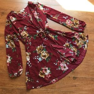 Monteau floral wrap dress